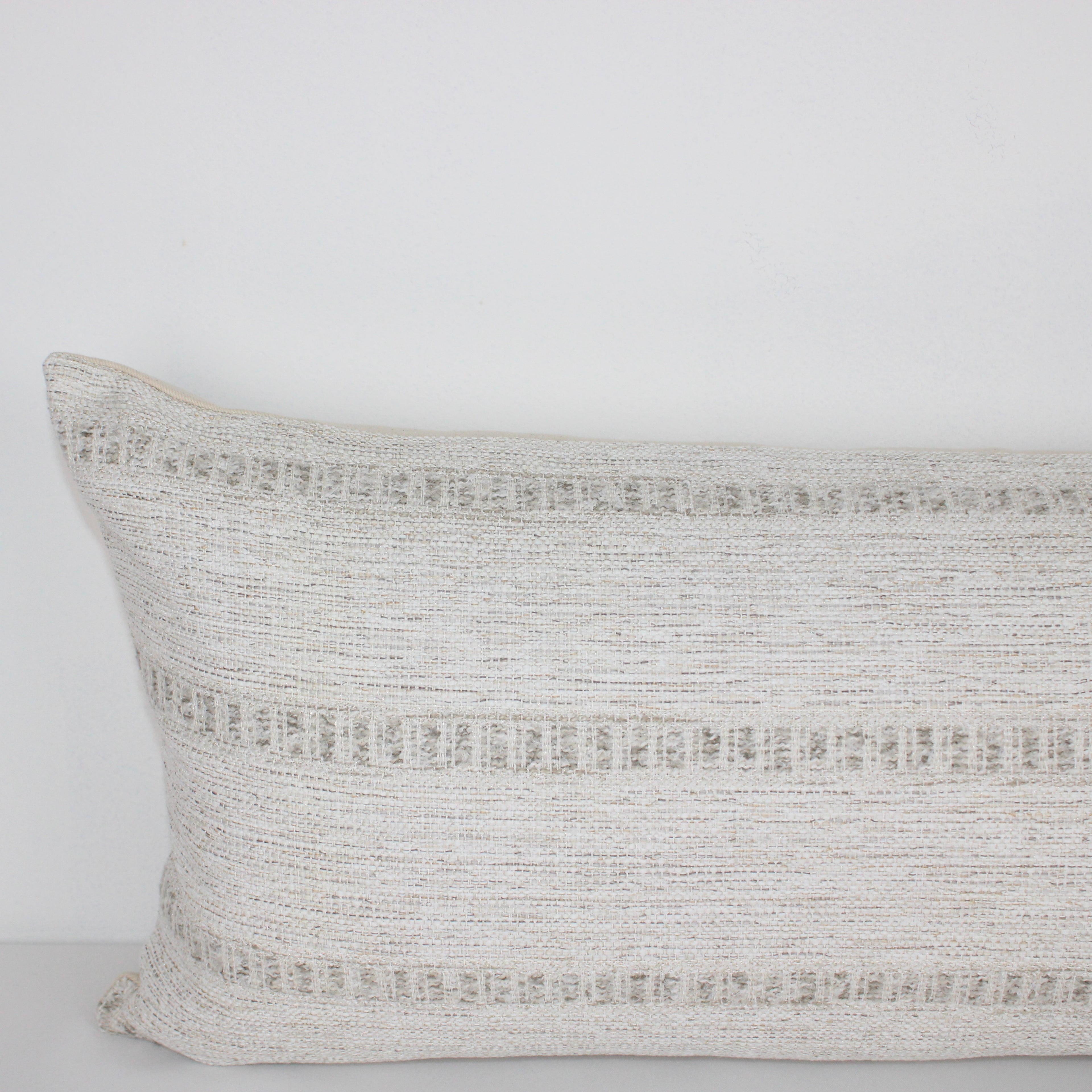 Beige Striped Lumbar