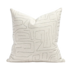 off-white and light grey piece. Made with fabric from our High Performance fabric| Handwoven Cover Pillows 