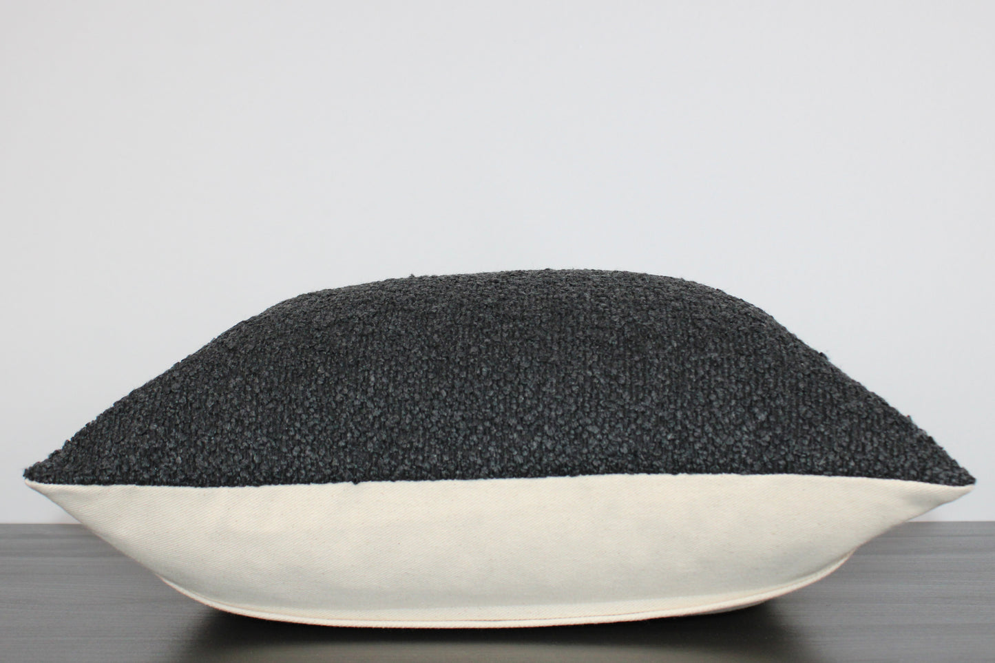 Black Boucle Pillow Cover | Linalooms