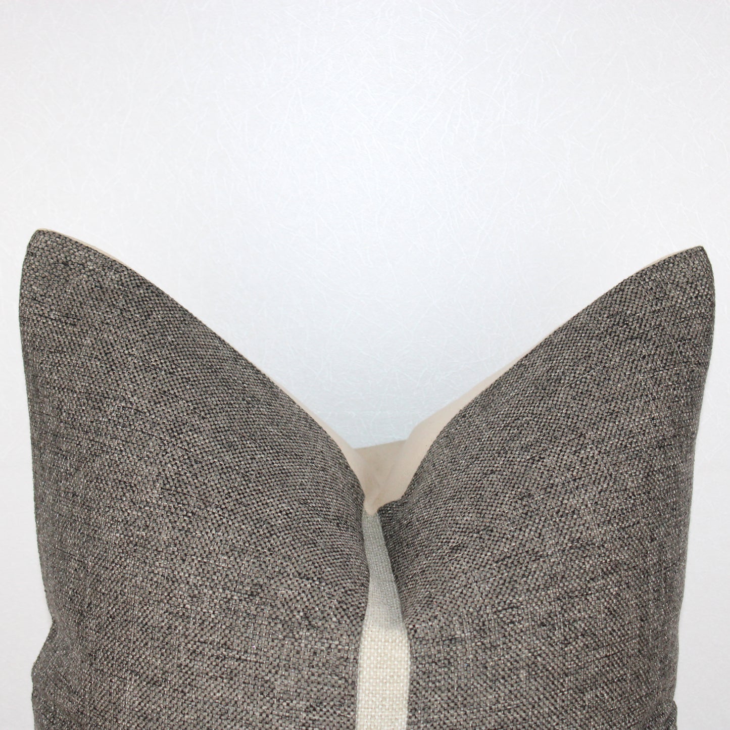 Handwoven Charcoal Pillow Cover | Linalooms NY
