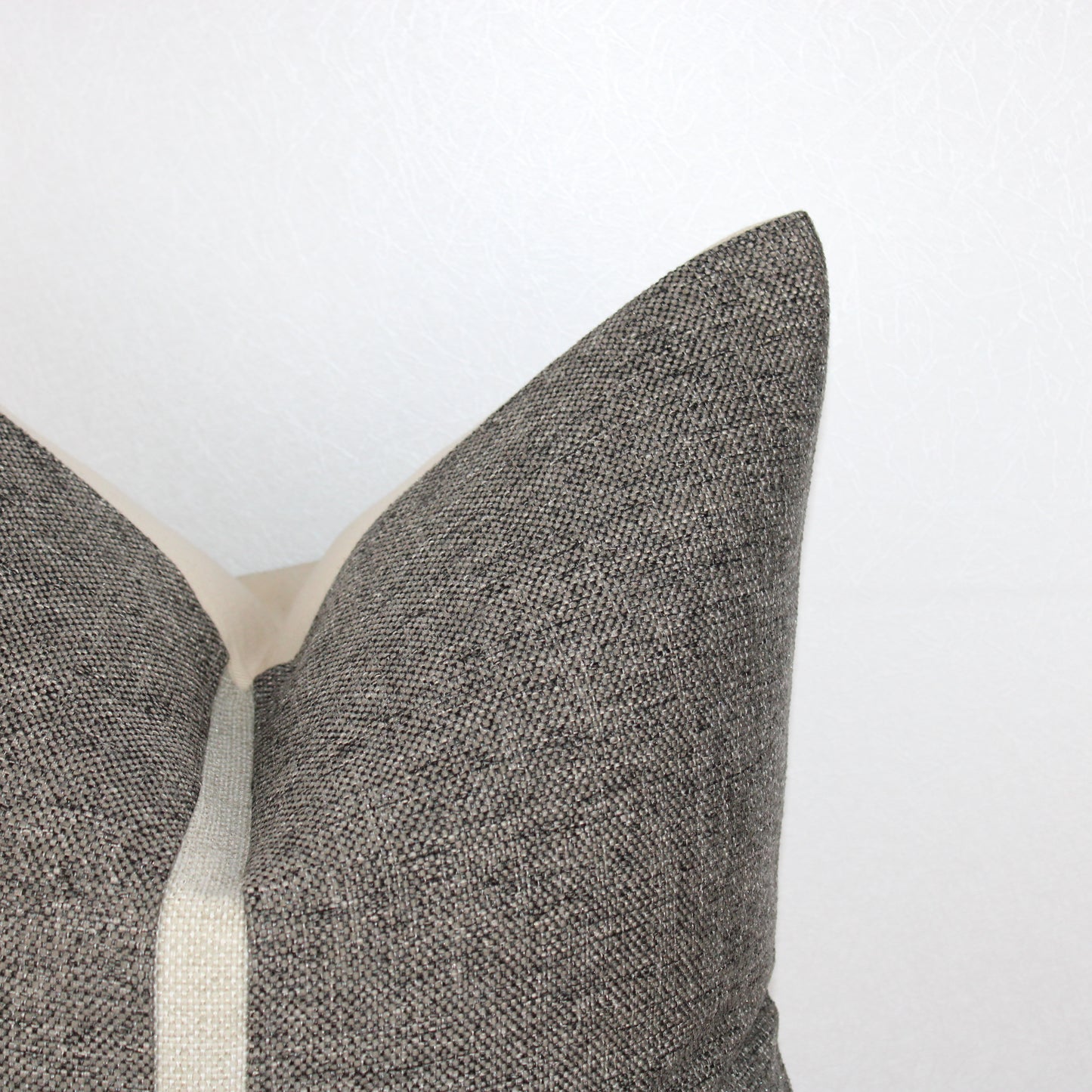 Handwoven Charcoal Pillow Cover | Linalooms NY