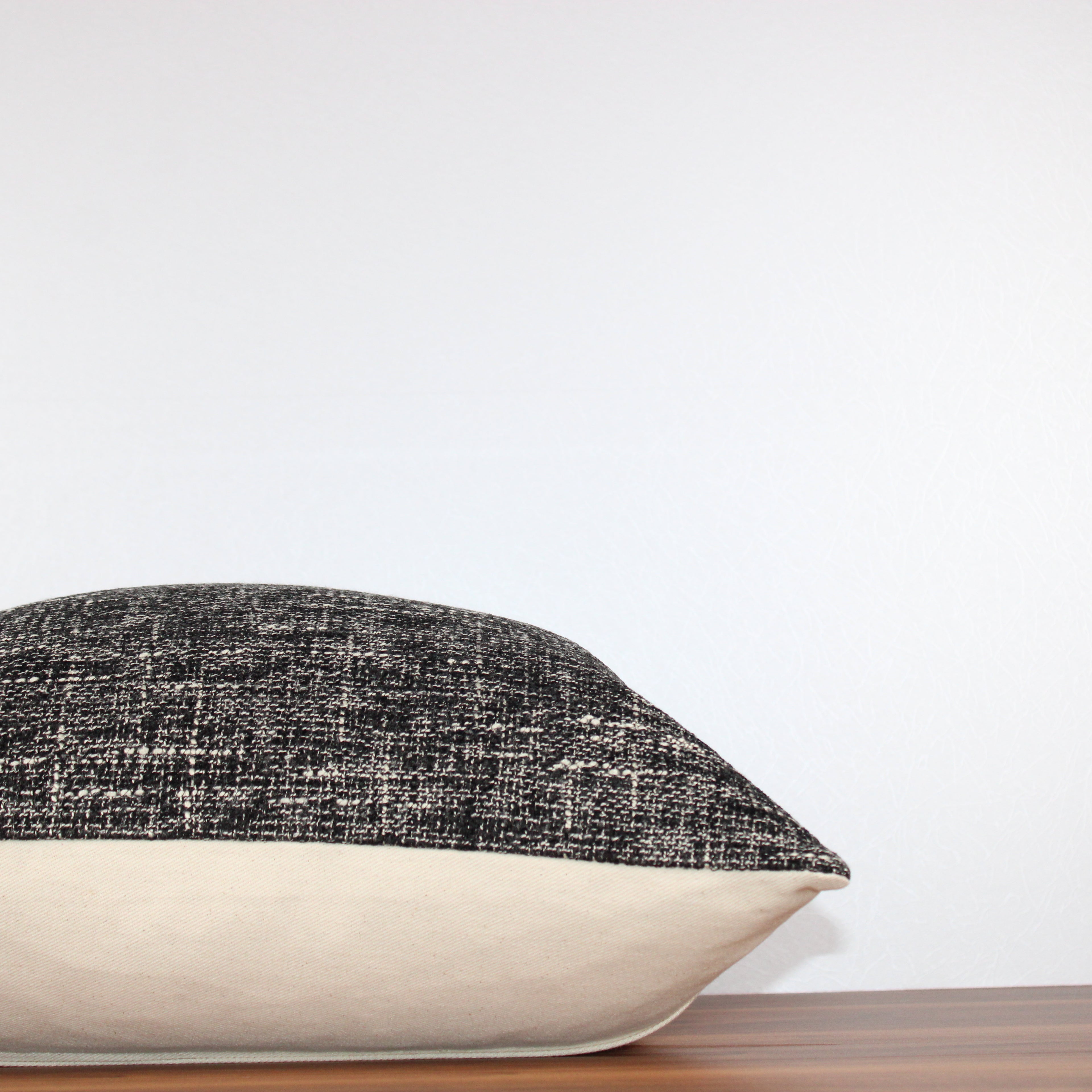 Charcoal & Cream Cover Pillow