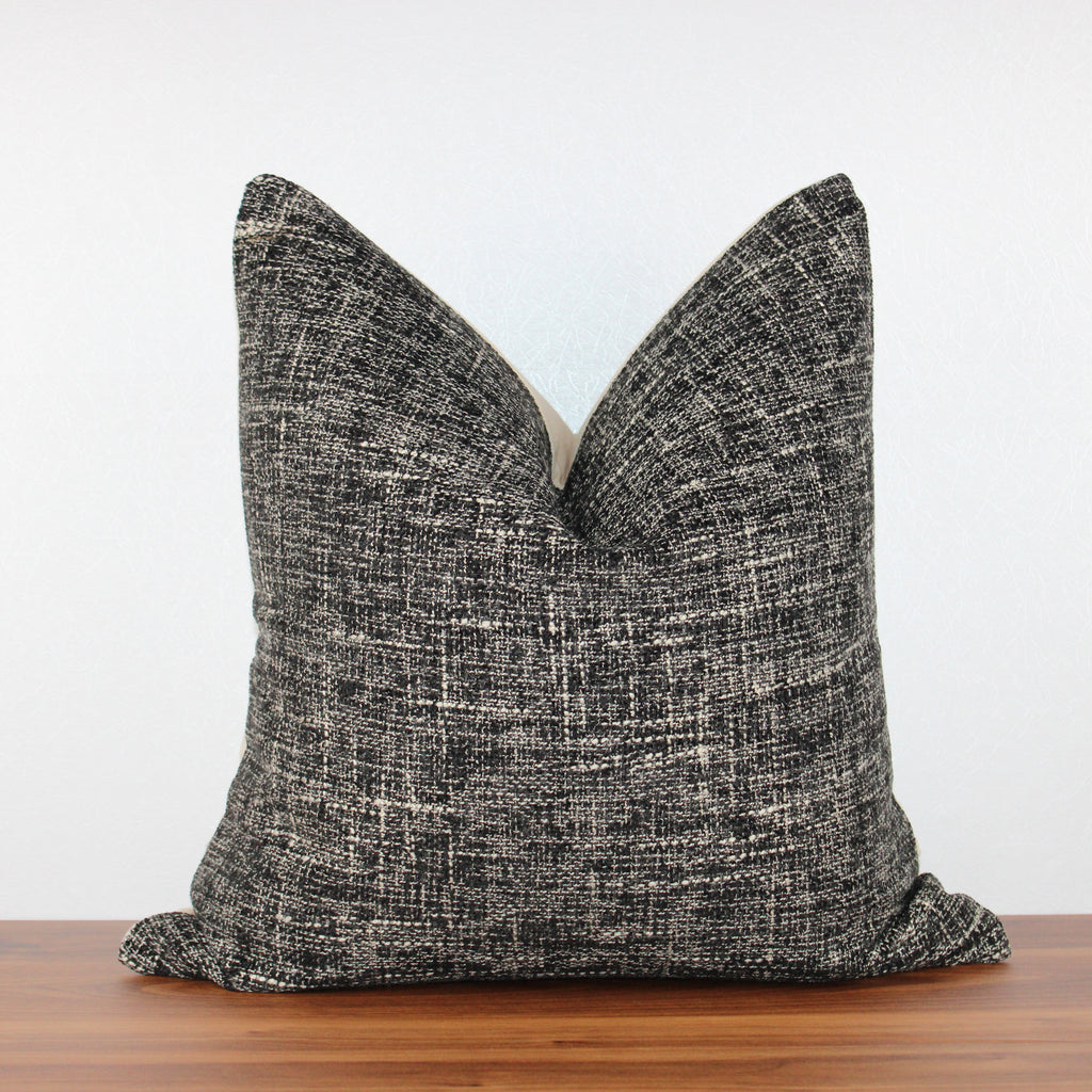 Charcoal & Cream Cover Pillow