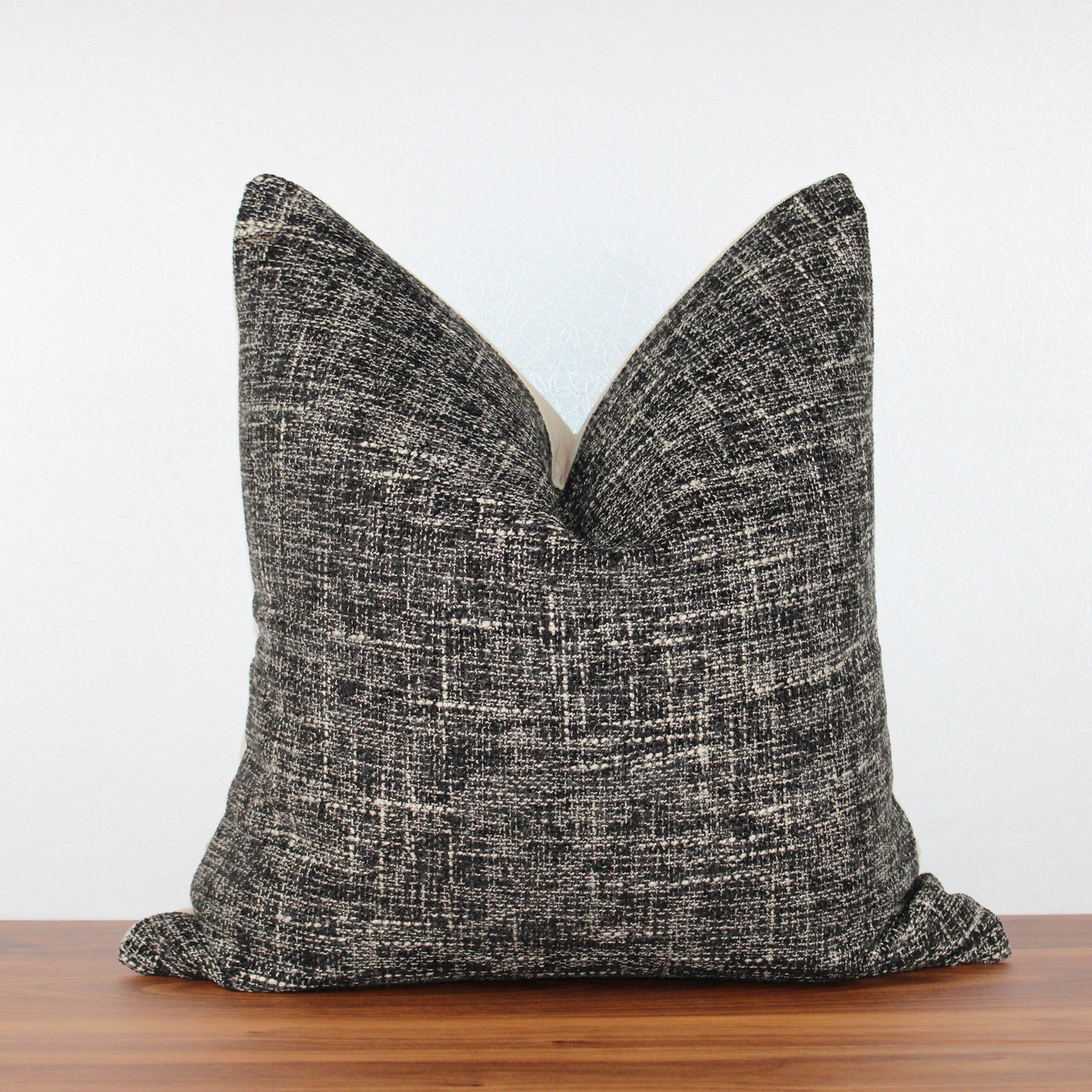 Charcoal & Cream Cover Pillow