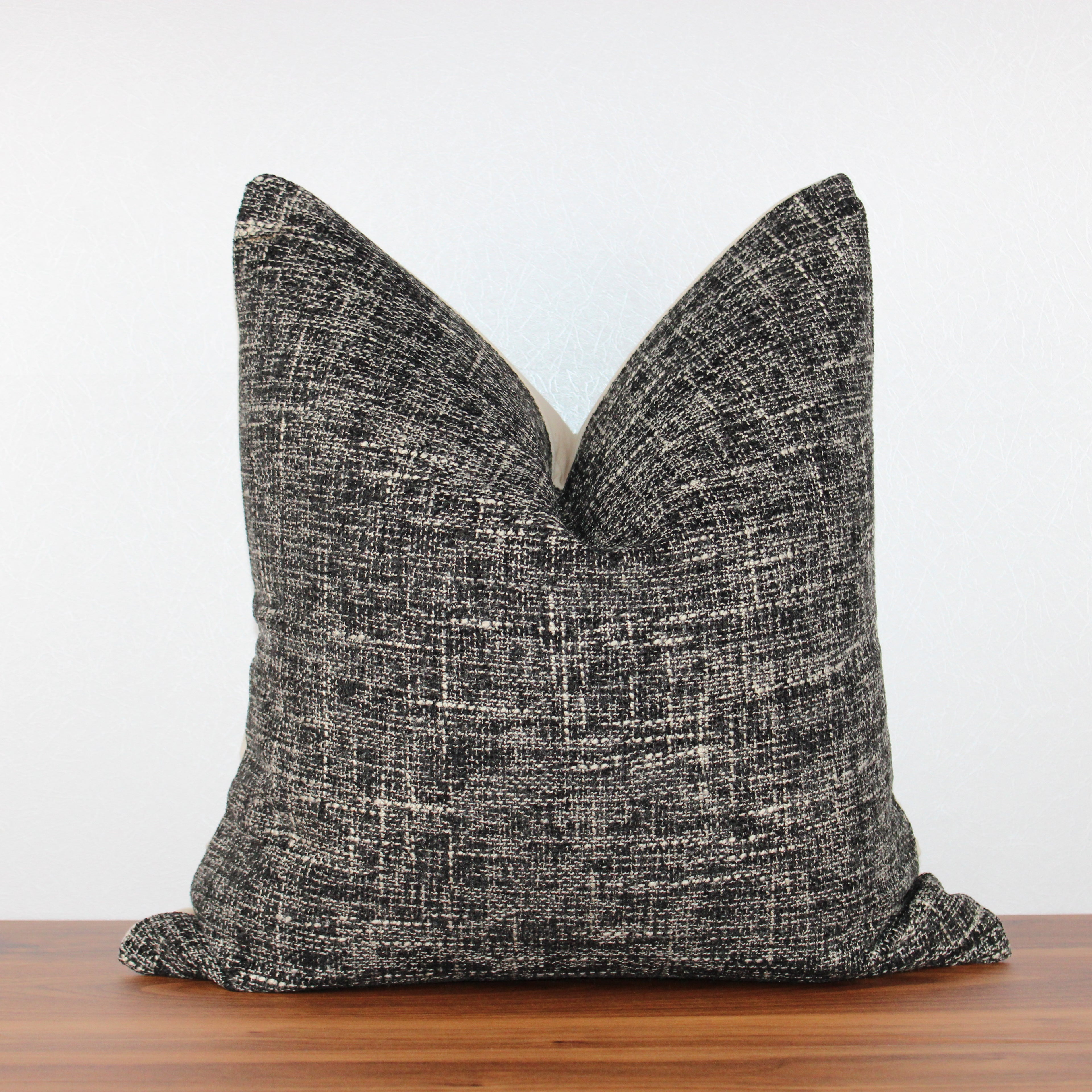 Charcoal & Cream Cover Pillow