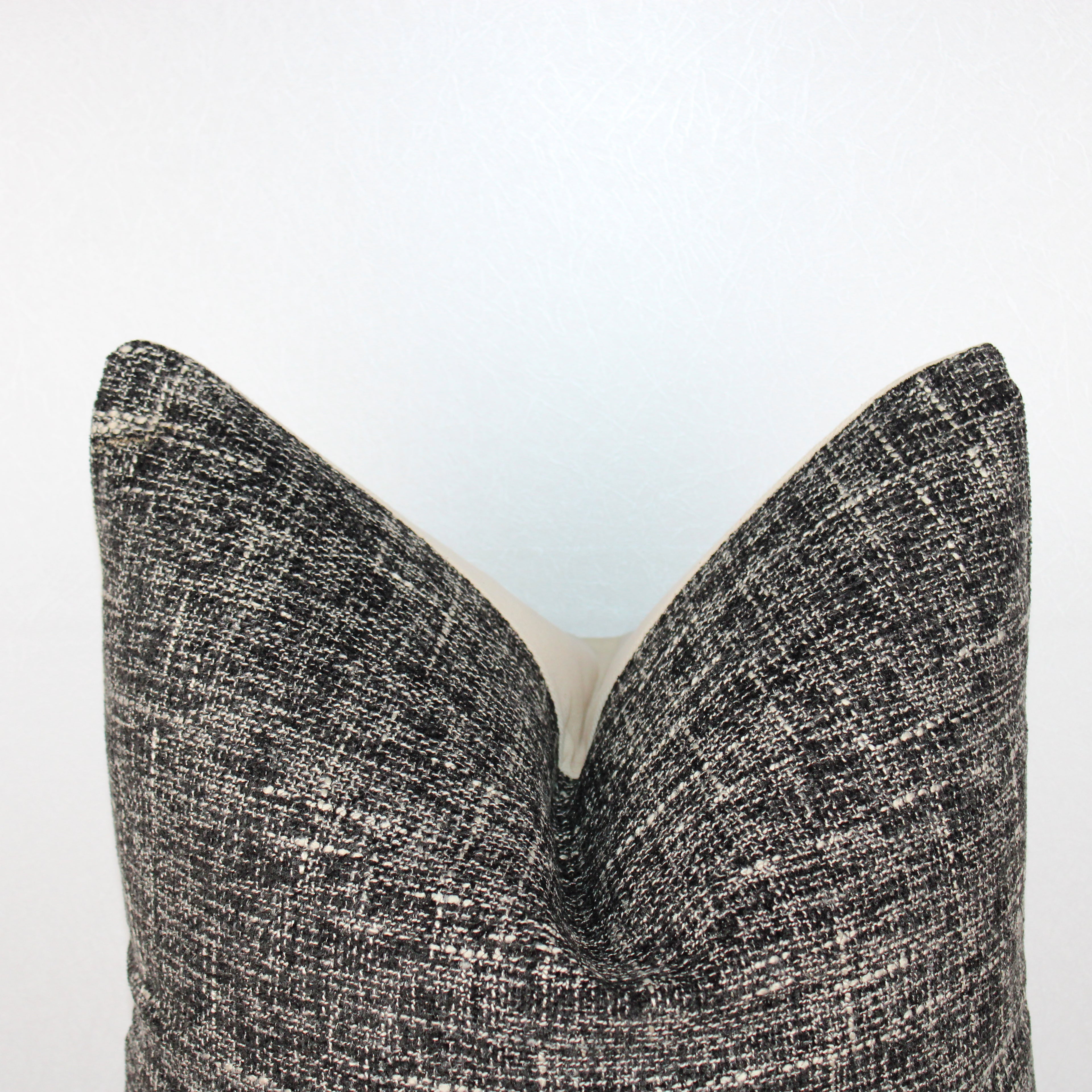 Charcoal & Cream Cover Pillow