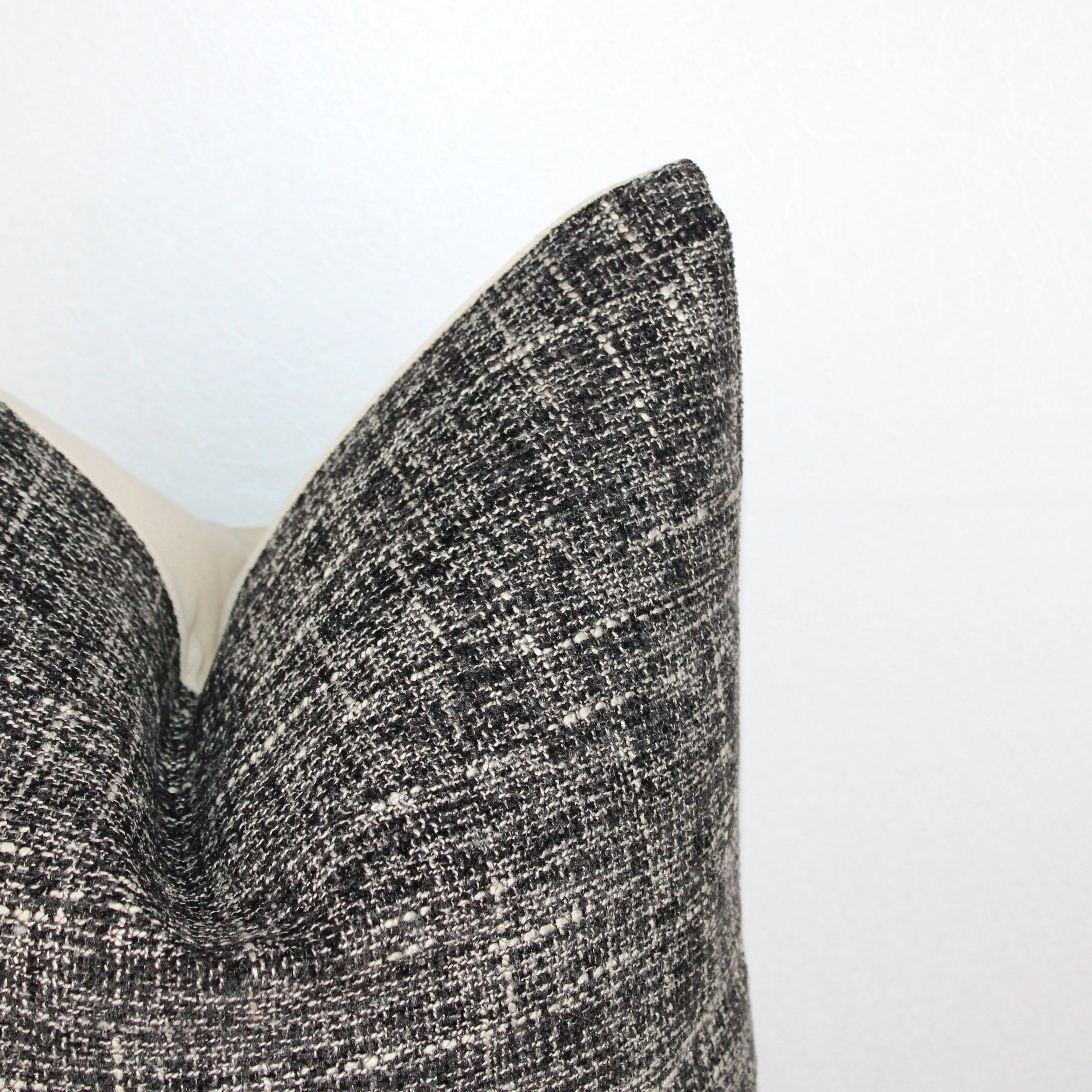 Charcoal & Cream Cover Pillow