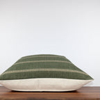 Green Moss Stripe Cover Pillow