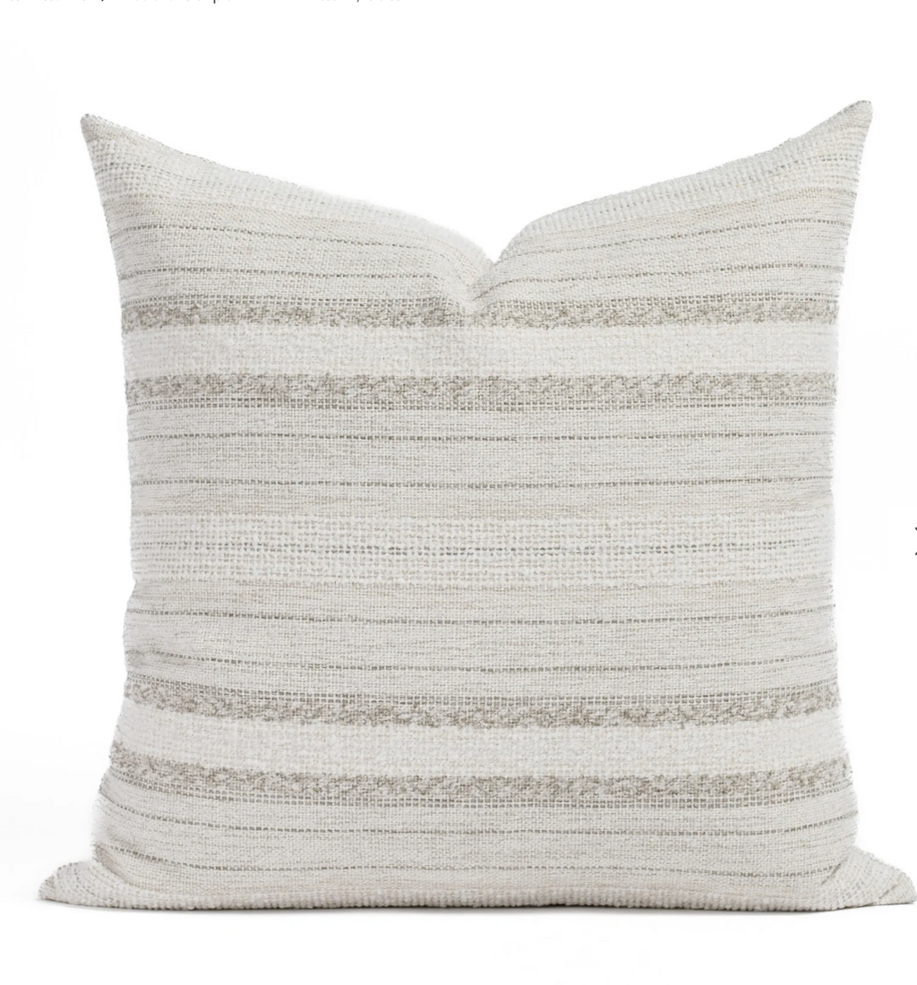 Neutral Striped Pillow
