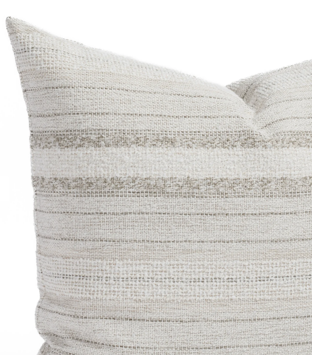 Neutral Striped Pillow