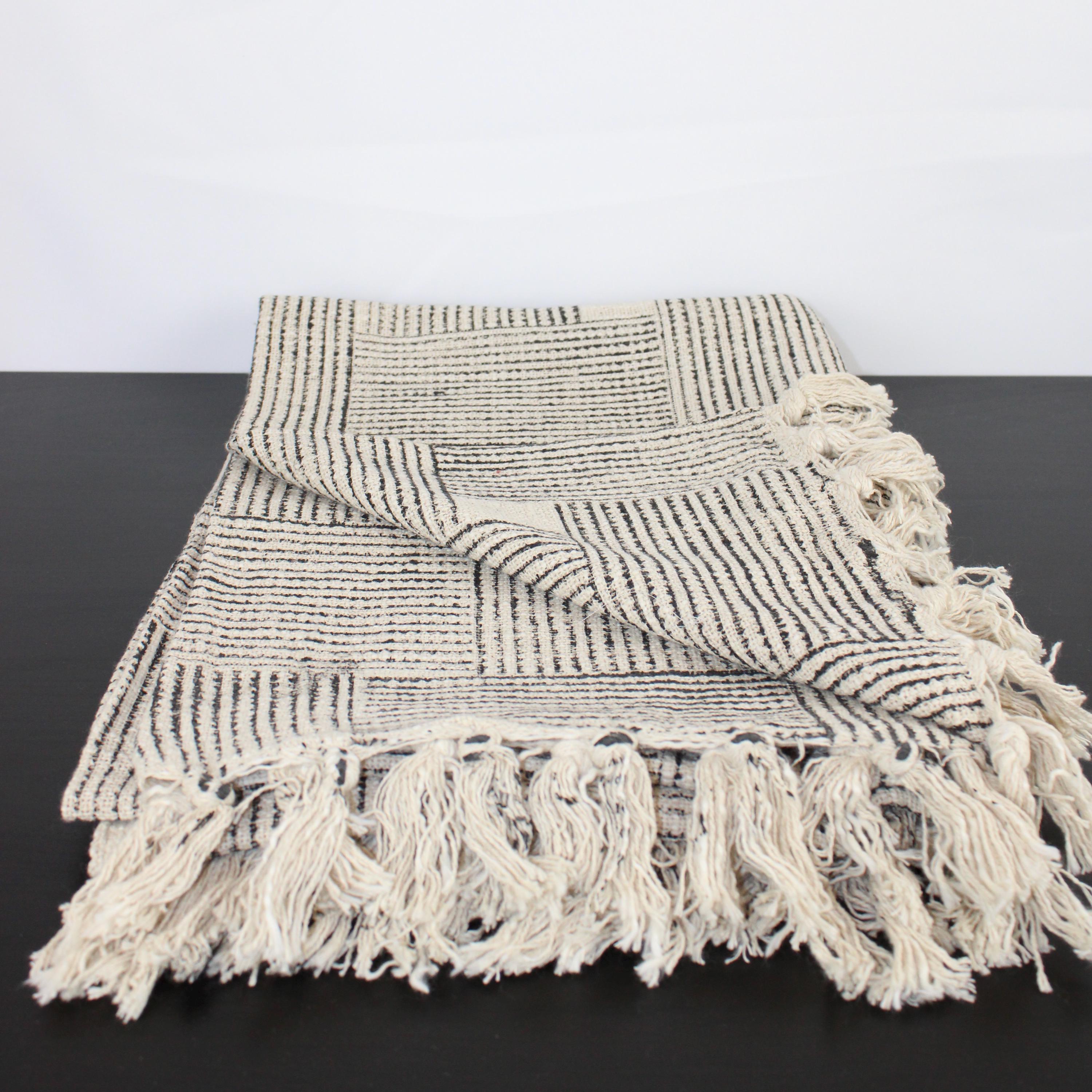 ModCloth  Cotton Throw Blanket with Tassels – 50x60" | Ethnic Boho Design | Made in Indi|